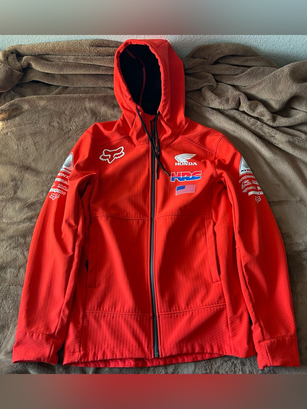 Fox Team HRC Red Hooded Jacket